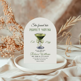 Invitación Elegante, Encontró Su Ducha Bridal Matcha Perfecta