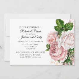 Invitación Elegante ensayo botánico blanco de la marina flora