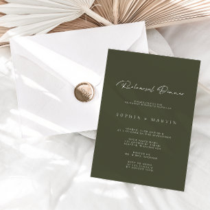 Invitación Elegante ensayo de caligrafía moderna