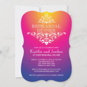 Invitación Elegante ensayo de sabor morado de época