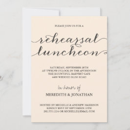 Invitación Elegante ensayo Luncheon