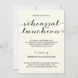 Invitación Elegante ensayo Luncheon