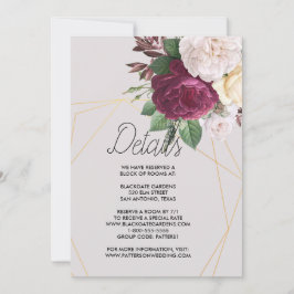 Invitación Elegante envoltorio geométrico dorado