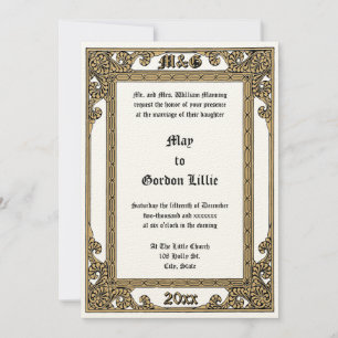 Invitación Elegante época victoriana 1877