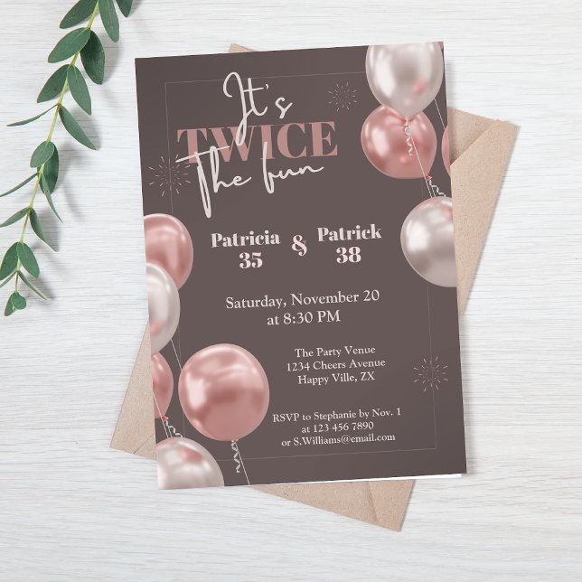 Invitación Elegante es el cumpleaños común del doble de diver (Subido por el creador)