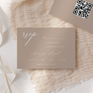 Invitación Elegante escritura moderna oliva RSVP boda