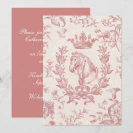 Invitación Elegante Escudo de Bow de Laurel de la Corona de C