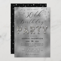 Elegante Esparkles Purpurina Fiesta de Cumpleaños 