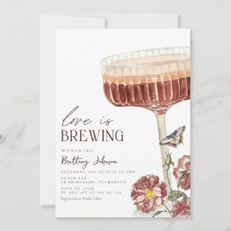 Invitación Elegante Espresso Martini Bridal Shower