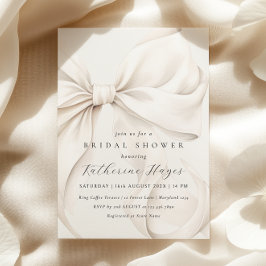 Invitación Elegante, está atando la ducha de novias Knot Bow