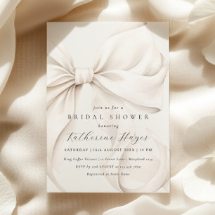 Invitación Elegante, está atando la ducha de novias Knot Bow