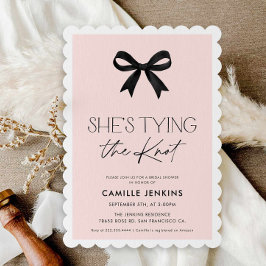Invitación Elegante, está atando la ducha nupcial