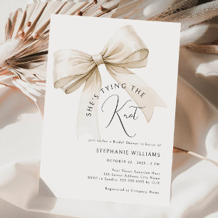 Invitación Elegante está atando la ducha nupcial