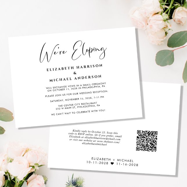 Invitación Elegante Estamos Eligiendo La Recepción De Boda De (Subido por el creador)