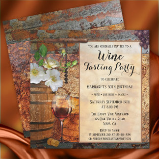 Invitación Elegante estilo industrial del vino de degustación