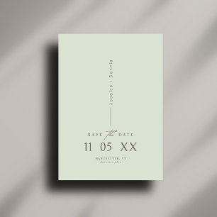 Invitación Elegante estilo minimal moderno Sage de guión Guar