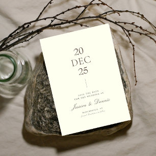 Invitación Elegante estilo minimalista moderno marfil escritu