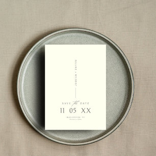 Invitación Elegante estilo minimalista moderno marfil escritu