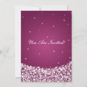 Invitación Elegante estrella de ducha de novia esparce rosa B