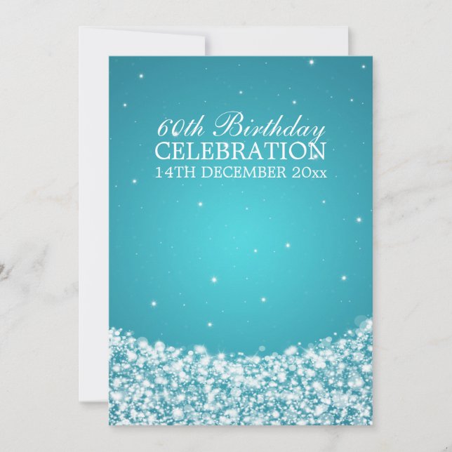 Invitación Elegante estrella de fiesta de cumpleaños número 6 (Anverso)