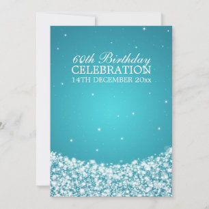Invitación Elegante estrella de fiesta de cumpleaños número 6