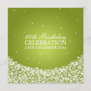 Invitación Elegante estrella de fiesta de cumpleaños número 6
