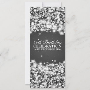 Invitación Elegante Estrella de la Fiesta de Cumpleaños 60 De