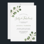 Invitación Elegante eucalipto deja fiesta de cumpleaños de 60<br><div class="desc">Moderna y rústica acuarela eucalipto vegetación 60 y fabulosa invitación para fiestas de 60 años.</div>