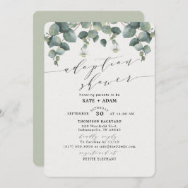 Invitación Elegante Eucalyptus Adopción Baby Shower