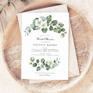 Invitación Elegante Eucalyptus Arch Greenery Bridal Shower