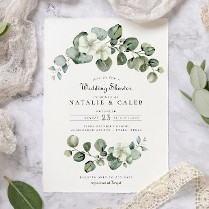 Invitación Elegante Eucalyptus Arch Greenery Wedding Ducha