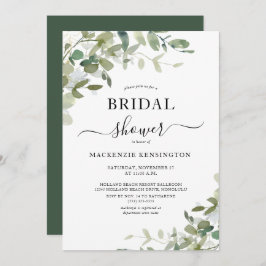 Invitación Elegante Eucalyptus Bridal Shower