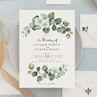 Elegante Eucalyptus deja Boda de vegetación arca