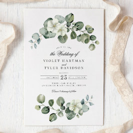 Invitación Elegante Eucalyptus deja Boda de vegetación arca