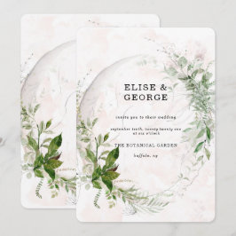 Invitación Elegante Eucalyptus deja Boda rosa Rubor