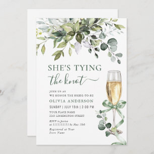 Invitación Elegante Eucalyptus Floral Bridal Shower