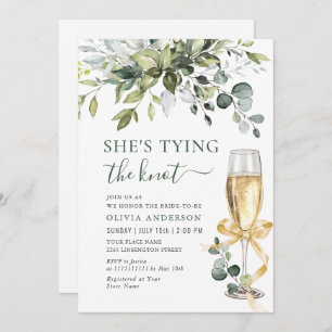 Invitación Elegante Eucalyptus Floral Bridal Shower