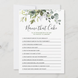 Invitación Elegante Eucalyptus Floral Bridal Shower Game Card