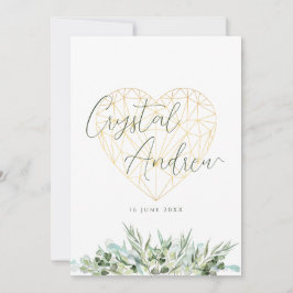 Invitación Elegante Eucalyptus Foliage Boda formal