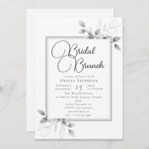 Invitación Elegante Eucalyptus Frame Bridal Brunch Ducha