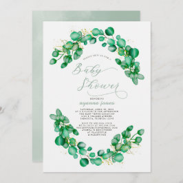 Invitación Elegante Eucalyptus Greenery Baby Shower