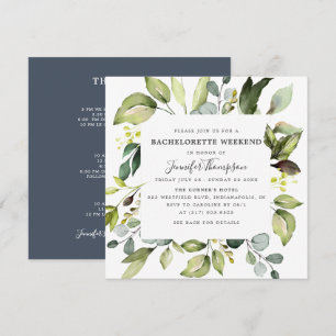 Invitación Elegante Eucalyptus Greenery Bachelorette Weekend