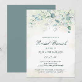 Invitación Elegante Eucalyptus Greenery Bridal Brunch