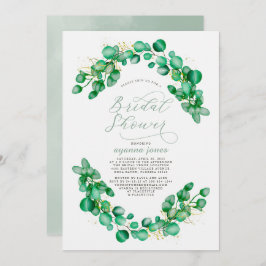 Invitación Elegante Eucalyptus Greenery Bridal Shower