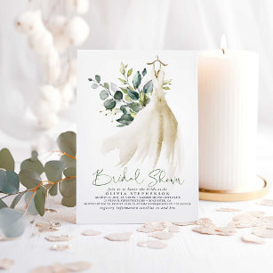 Invitación Elegante Eucalyptus Greenery Bridal Shower