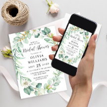 Elegante Eucalyptus Greenery Bridal Shower