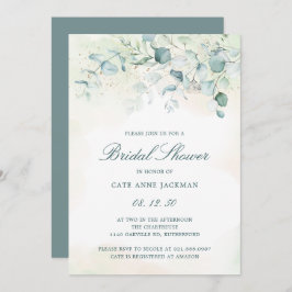 Invitación Elegante Eucalyptus Greenery Bridal Shower
