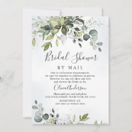 Invitación Elegante Eucalyptus Greenery Bridal Shower Por Cor