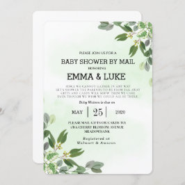 Invitación Elegante Eucalyptus Greenery Suculento Baby Shower