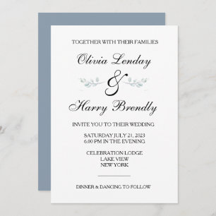 Invitación Elegante Eucalyptus Greenery Wedting